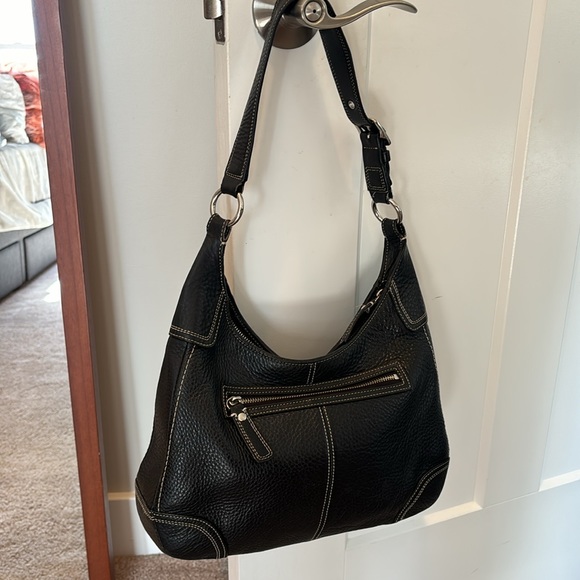 Black Pebbled Coach Purse - Picture 3 of 9